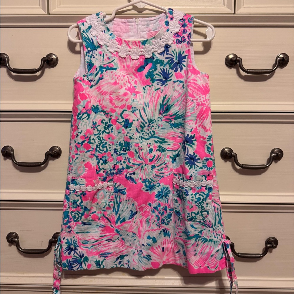 Lilly Pulitzer Pink and Blue Floral Kids Dress